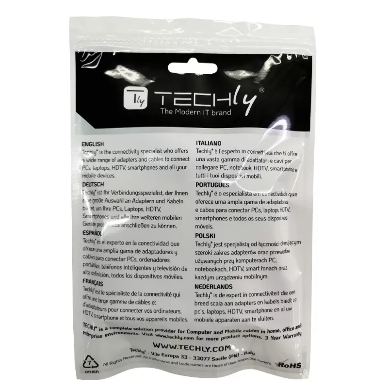 Techly kabeļa adapteris Converter HDMI to VGA Melns 0.1m 1920x1200 60Hz