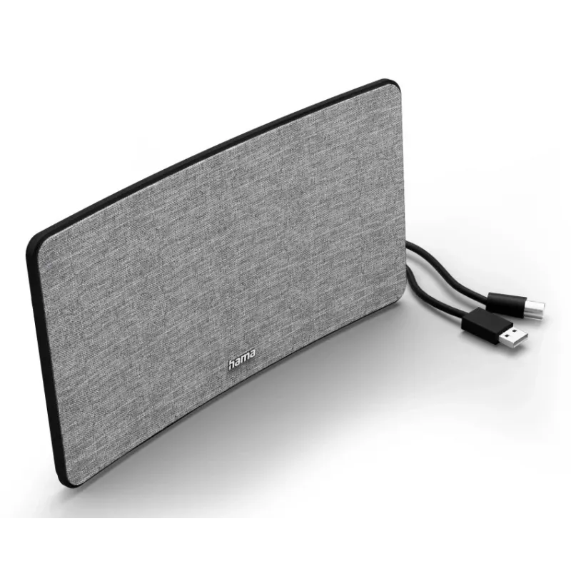 Iekštelpu televīzijas antena Hama Fabric Design melna pelēka USB 2m