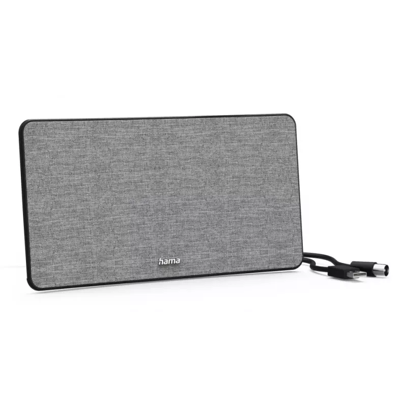 Iekštelpu televīzijas antena Hama Fabric Design melna pelēka USB 2m