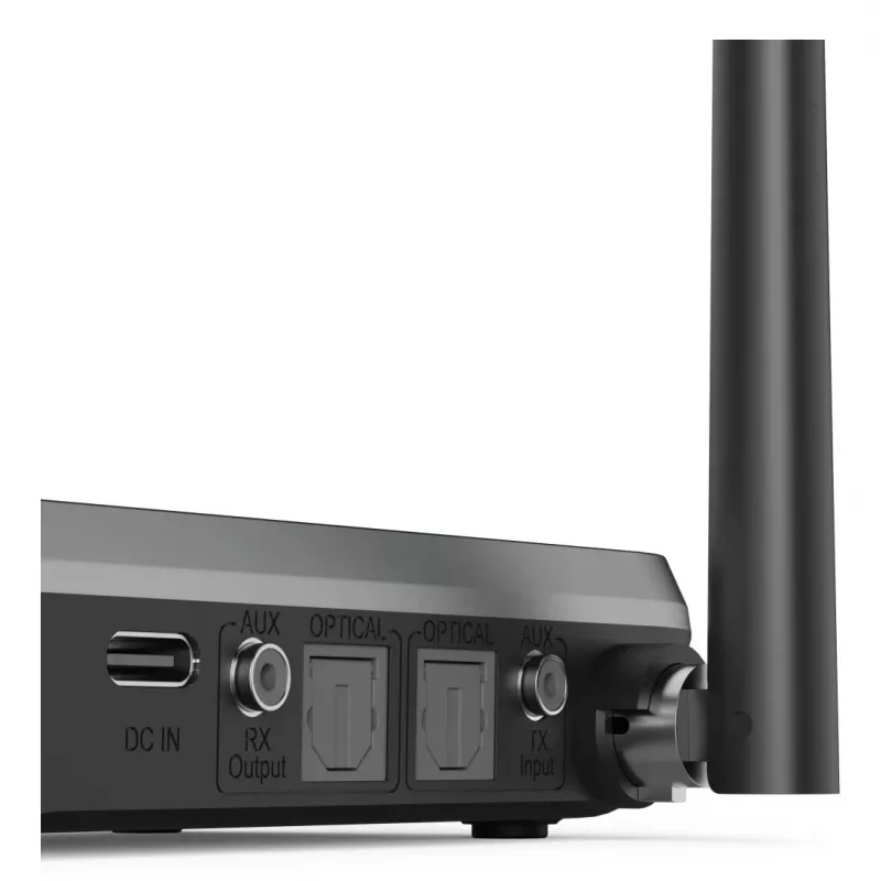 Bezvadu audio raidītājs/uztvērējs HAMA Link.it duo 3,5 mm, Bluetooth, 10 m diapazons, USB barošana, melns