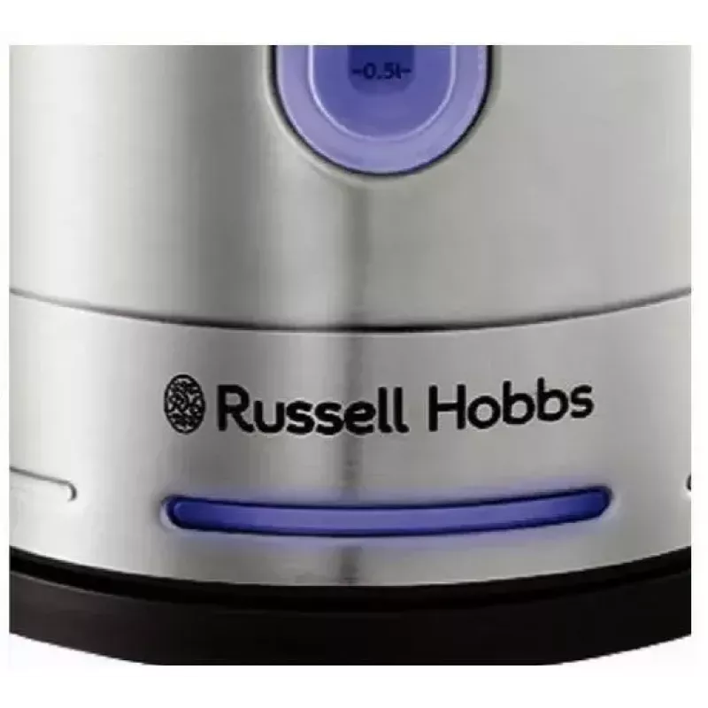 Elektriskā tējkanna Russell Hobbs 1,7 L 2400 W nerūsējošais tērauds, ūdens līmeņa indikators, 360° pamatne