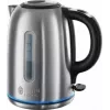 Elektriskā tējkanna Russell Hobbs 1,7 L 2400 W nerūsējošais tērauds, ūdens līmeņa indikators, 360° pamatne