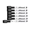 Rexel Magnetic Dry-Erase Markers Melns 6 pcs