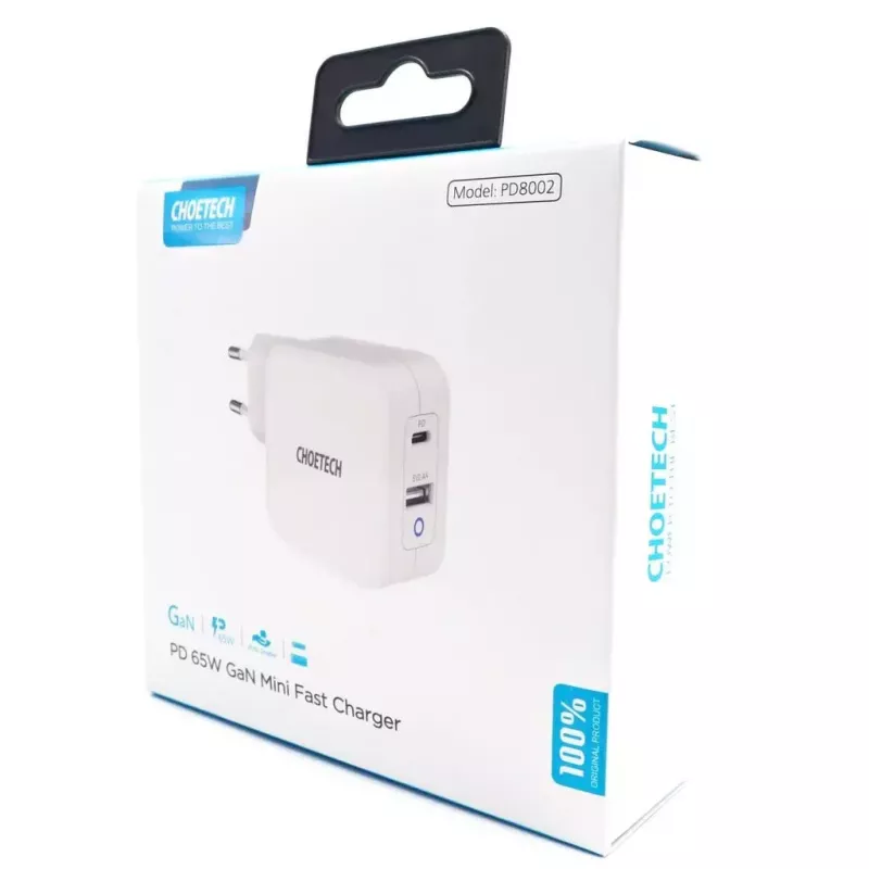 Iekštelpu lādētājs Choetech PD8002 Universal balts