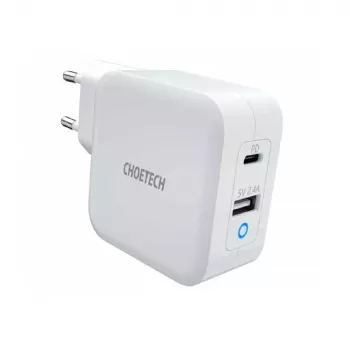 Iekštelpu lādētājs Choetech PD8002 Universal balts
