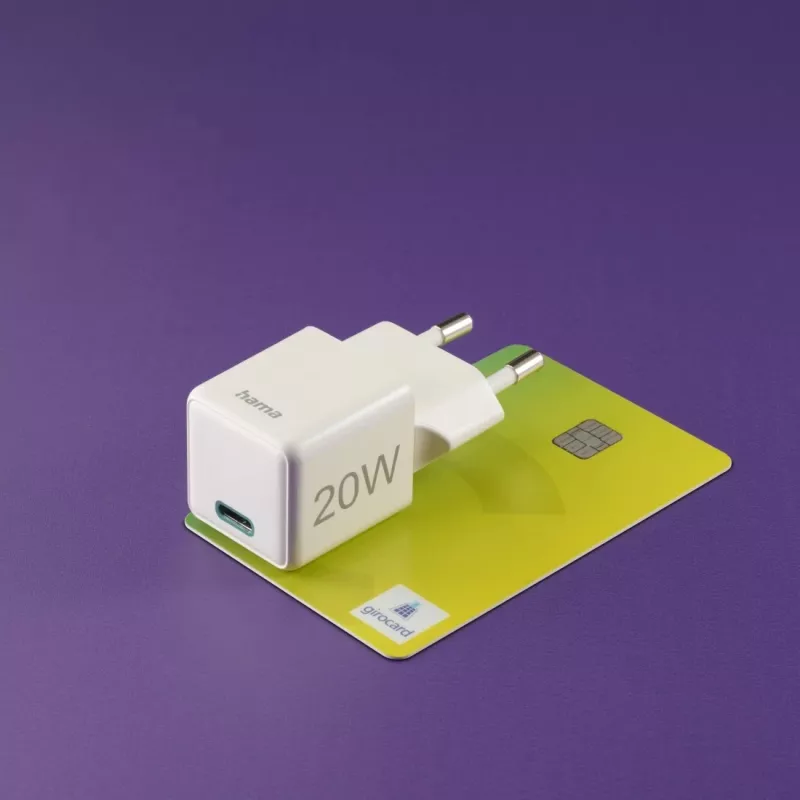 Iekštelpu lādētājs Hama 00201980 ātrā uzlāde balts USB Type-C