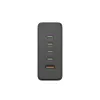 Uzlādes stacija HAMA 201977, 240 W kopējā jauda, 4× USB-C, 1× USB-A, melna