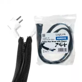 Kabeļu uzmava LogiLink KAB0046 melna