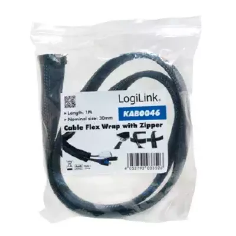 Kabeļu uzmava LogiLink KAB0046 melna