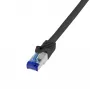 Tīkla kabelis LogiLink C6A033S RJ-45 Cat6a 1 m melns