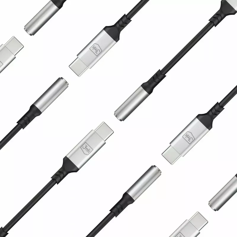 3,5 mm USB kabelis 3MK Jack 3,5 mm 1 gab. USB-C uz Jack 3,5 mm
