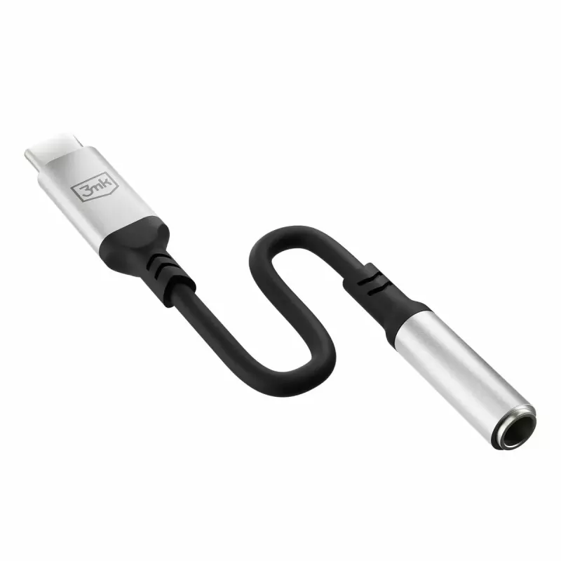 3,5 mm USB kabelis 3MK Jack 3,5 mm 1 gab. USB-C uz Jack 3,5 mm