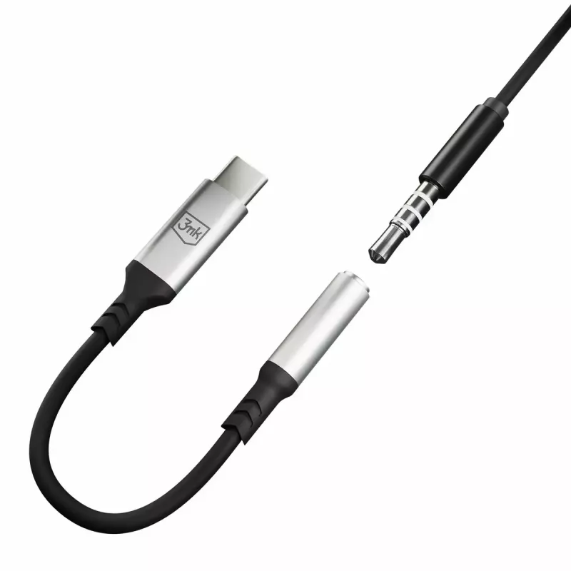 3,5 mm USB kabelis 3MK Jack 3,5 mm 1 gab. USB-C uz Jack 3,5 mm