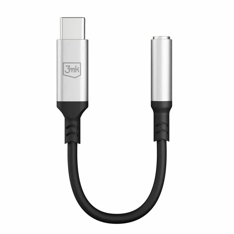 3,5 mm USB kabelis 3MK Jack 3,5 mm 1 gab. USB-C uz Jack 3,5 mm