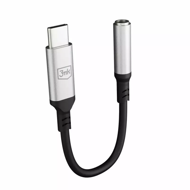 3,5 mm USB kabelis 3MK Jack 3,5 mm 1 gab. USB-C uz Jack 3,5 mm