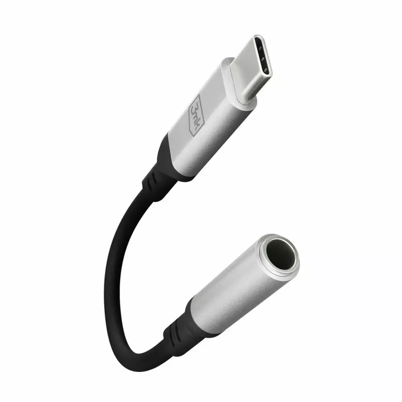 3,5 mm USB kabelis 3MK Jack 3,5 mm 1 gab. USB-C uz Jack 3,5 mm