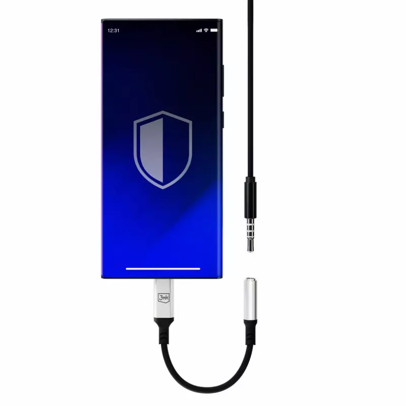 3,5 mm USB kabelis 3MK Jack 3,5 mm 1 gab. USB-C uz Jack 3,5 mm