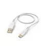 Hama Flexible USB kabelis USB 2.0 1.5 m USB A USB C Balts
