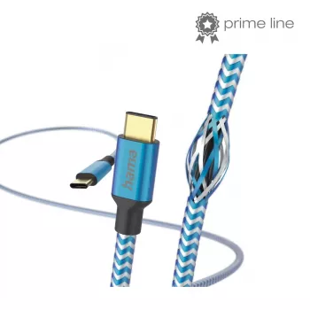 Hama Reflective USB kabelis USB 2.0 1.5 m USB C Zils