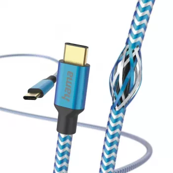 Hama Reflective USB kabelis USB 2.0 1.5 m USB C Zils