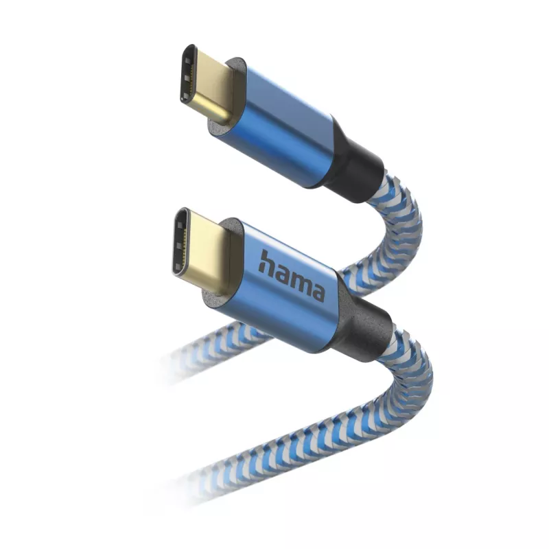 Hama Reflective USB kabelis USB 2.0 1.5 m USB C Zils
