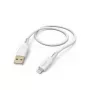 Hama Flexible kabelis 1.5 m balta Lightning to USB A 2.4 A