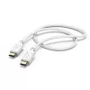 Hama uzlādes kabelis, USB-C - USB-C, 1,5 m, balts