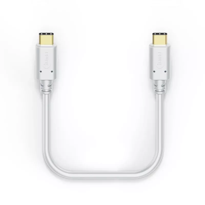 Hama uzlādes kabelis, USB-C - USB-C, 1,5 m, balts