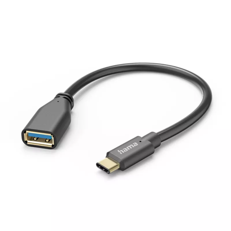 Hama 00201605 USB kabelis USB 3.2 Gen 1 (3.1 Gen 1) 0,15 m USB C USB A Melns