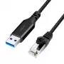Tīkla kabelis LogiLink CU0400 RJ-45 Cat6 1 m Melns