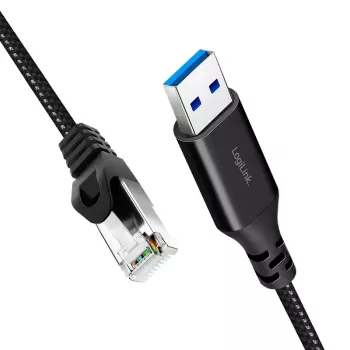 Tīkla kabelis LogiLink CU0402 RJ-45 Cat6 2 m Melns