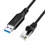 Tīkla kabelis LogiLink CU0406 RJ-45 Cat6 10 m Melns