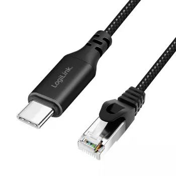 Tīkla kabelis LogiLink CU0410 RJ-45 Cat6 1 m Melns