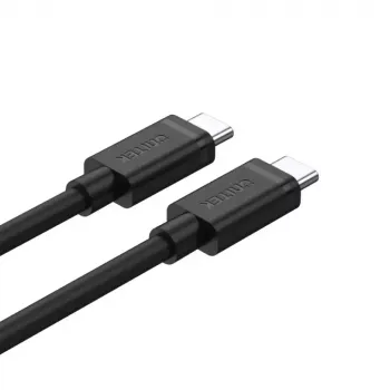 USB C uz USB C kabelis Unitek Y-C477BK01-2M, USB 3.2 Gen 1, 2 m, 5 Gbit/s, PD 60 W, melns