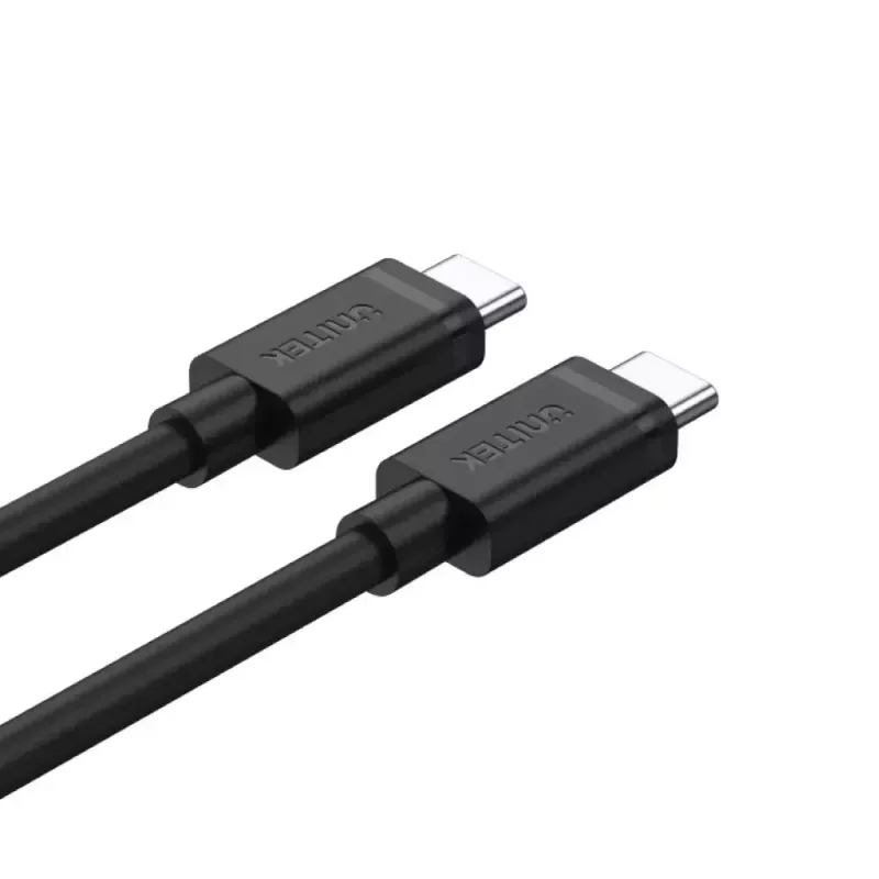 USB C uz USB C kabelis Unitek Y-C477BK01-2M, USB 3.2 Gen 1, 2 m, 5 Gbit/s, PD 60 W, melns