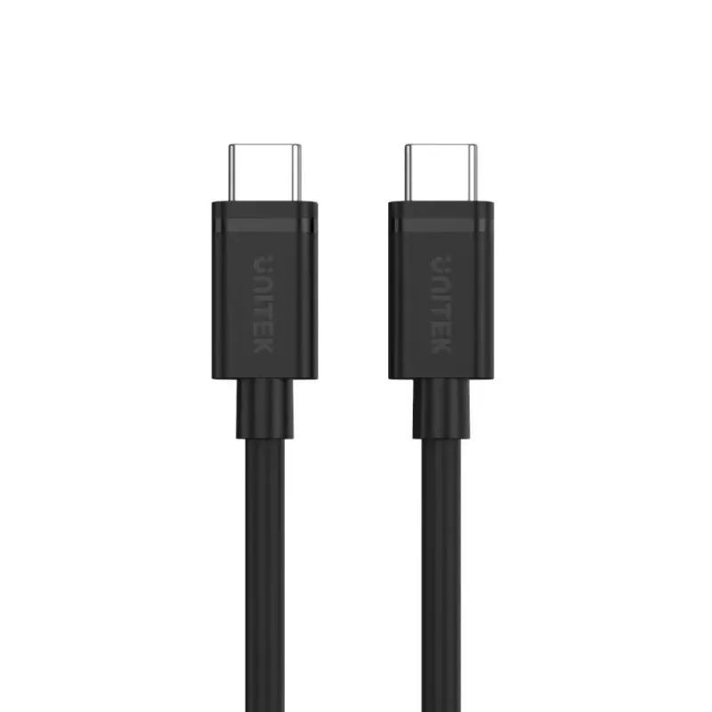 USB C uz USB C kabelis Unitek Y-C477BK01-2M, USB 3.2 Gen 1, 2 m, 5 Gbit/s, PD 60 W, melns
