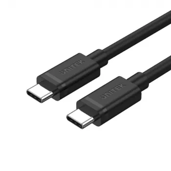 USB C uz USB C kabelis Unitek Y-C477BK01-2M, USB 3.2 Gen 1, 2 m, 5 Gbit/s, PD 60 W, melns
