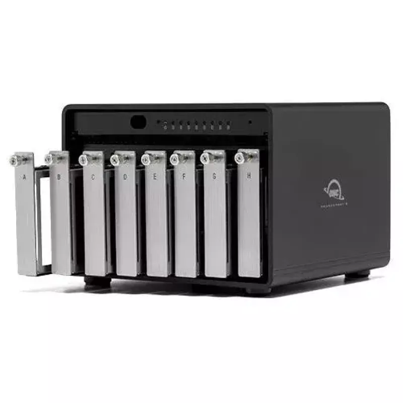 OWC ThunderBay 8 disku masīvs, darbvirsmas, melns, 8 diskdziņi, HDD, SSD