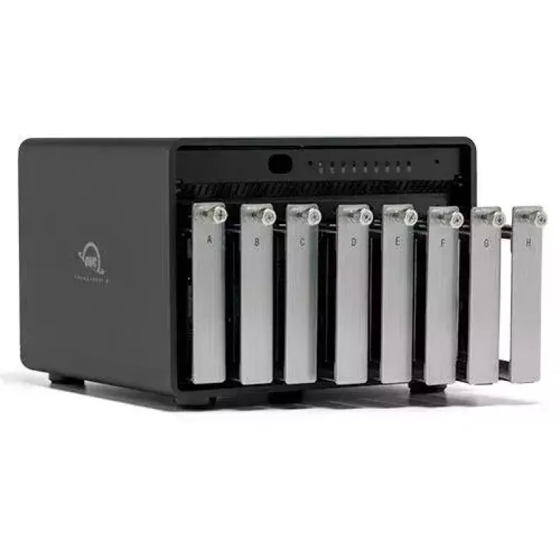 OWC ThunderBay 8 disku masīvs, darbvirsmas, melns, 8 diskdziņi, HDD, SSD