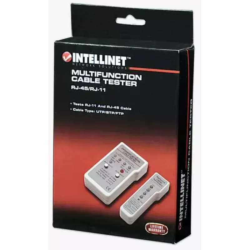 Intellinet Multifunction kabelis Tester, RJ-45 and RJ-11, UTP/STP/FTP, Shielded and Unshielded