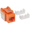 Intellinet Keystone Jack, Cat6, UTP, Punch-down, Oranžs