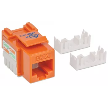 Intellinet Keystone Jack, Cat6, UTP, Punch-down, Oranžs