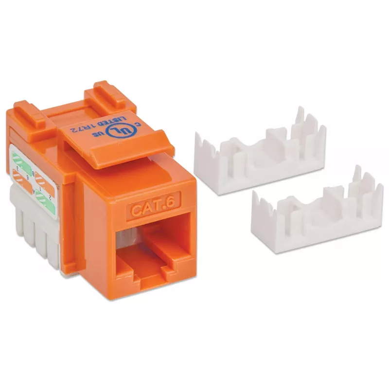 Intellinet Keystone Jack, Cat6, UTP, Punch-down, Oranžs