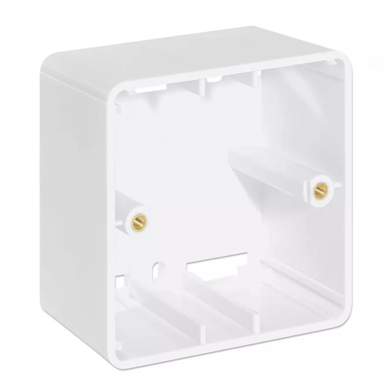 Intellinet Surface Mount Pattress Box 771900 771917 80x80x45mm Signālbalts RAL9003