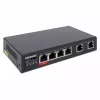 Intellinet 6 portu ātrdarbīgs Ethernet slēdzis ar 4 PoE portiem, 65 W jaudas budžets