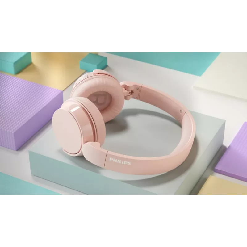 Philips 4000 sērijas TAH4209PK/00 austiņas/austiņu komplekts Bezvadu Galvas saite Zvani/Mūzika Bluetooth Rozā