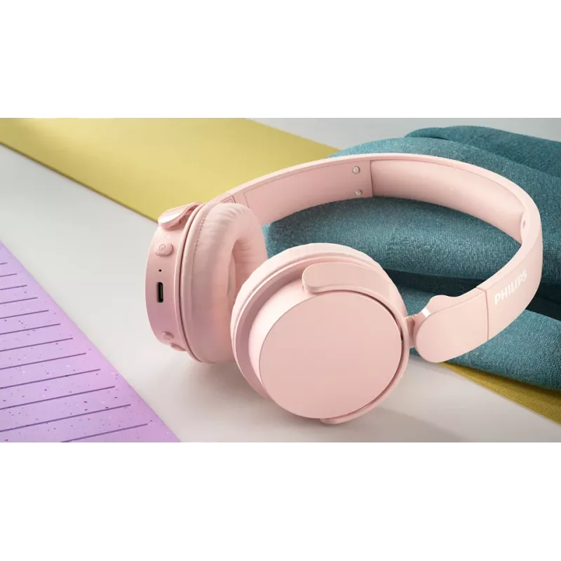 Philips 4000 sērijas TAH4209PK/00 austiņas/austiņu komplekts Bezvadu Galvas saite Zvani/Mūzika Bluetooth Rozā