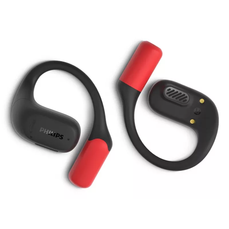 Philips 6000 sērijas TAA6709BK/00 austiņas/auss komplekts True Wireless Stereo (TWS) Āķa sporta Bluetooth Melns, Sarkans