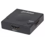 Manhattan HDMI pārslēdzējs, 2 portu, 1080p, savieno 2 HDMI avotus ar 1 displeju, automātiska un manuāla pārslēgšanās (ar pogu), nav nepieciešama ārēja barošana, melns, trīs gadu garantija