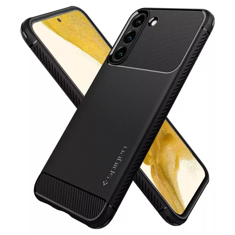 Spigen Rugged Armor mobilā tālruņa maciņš Melns Galaxy S22 6.1 collas